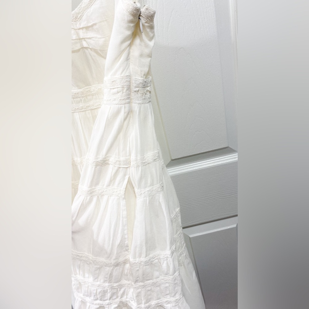 NWOT - Vintage Anthropologie/Maeve Cream Sundress w/ Lace Details - Picture 5 of 5